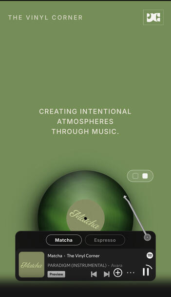 Interactive packaging that links customers to curated sound — extending the in-store atmosphere beyond the counter.